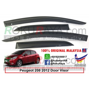 Peugeot 208 2012 AG Door Visor Air Press Wind Deflector (Medium 8cm Width)